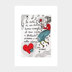 Violino | Ciclo Etty Hillesum | Stampa Burabacio