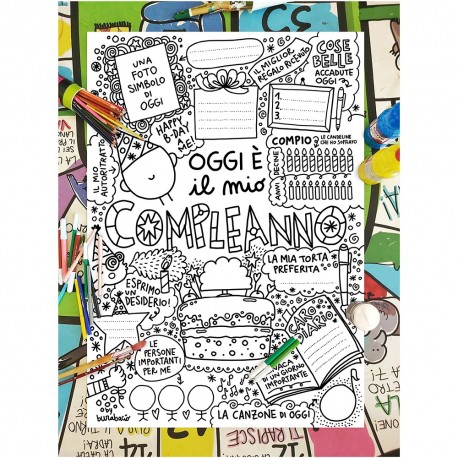 Mio compleanno | Poster da colorare