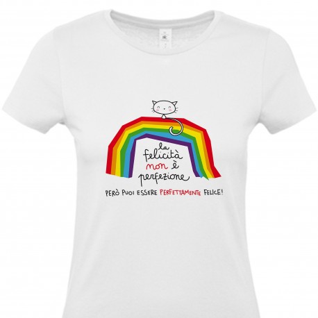 La felicità non è perfezione | T-shirt donna Burabacio