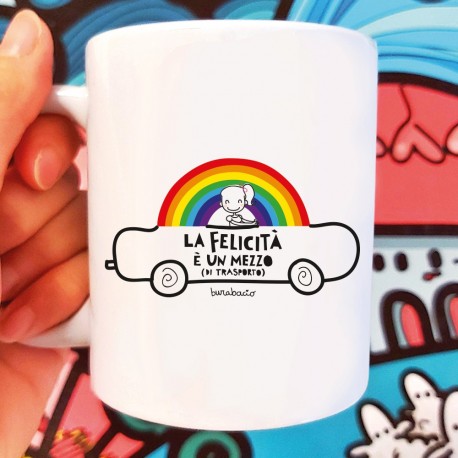 Felicità è un mezzo di trasporto | Tazza colazione