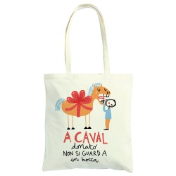 A caval donato | Borsa shopper in cotone