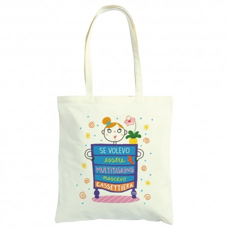 Multitasking | Borsa shopper in cotone