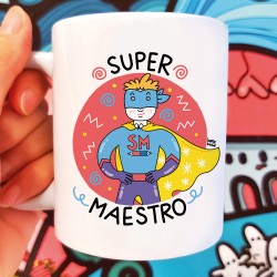 Tazza Super Maestro Logo con nome personalizzato