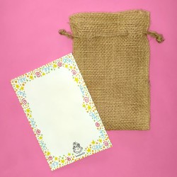 Sacchetto iuta piccolo con biglietto | Confezioni regalo