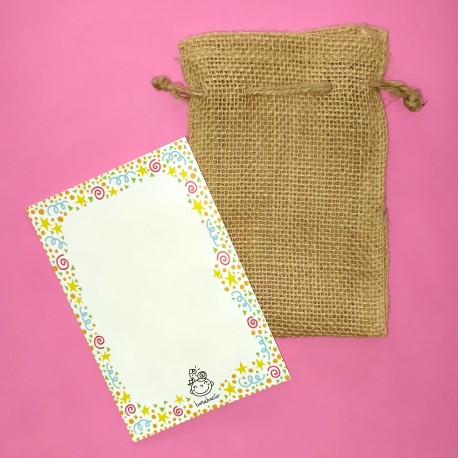 Sacchetto iuta piccolo con biglietto | Confezioni regalo