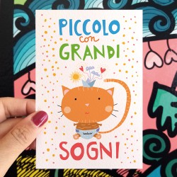 Piccolo con grandi sogni | Biglietto di auguri bambino
