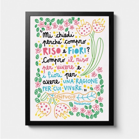 Riso e fiori (Confucio) | Poster