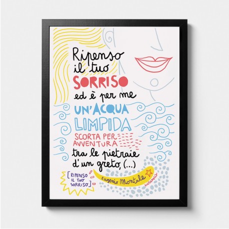 Ripenso il tuo sorriso (E. Montale) | Poster