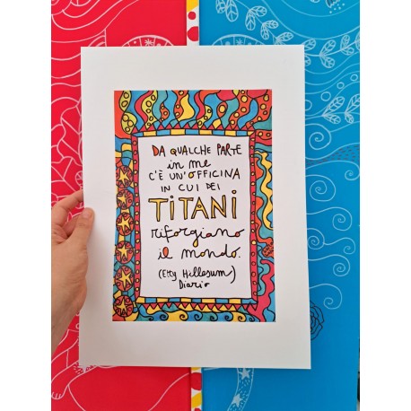 Titani II° | Ciclo Etty Hillesum | Stampa Burabacio